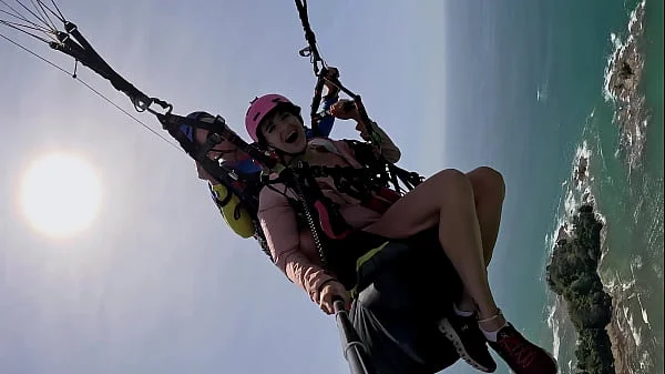 Wet and Messy Extreme SQUIRTING while PARAGLIDING 2 in Costa Rica