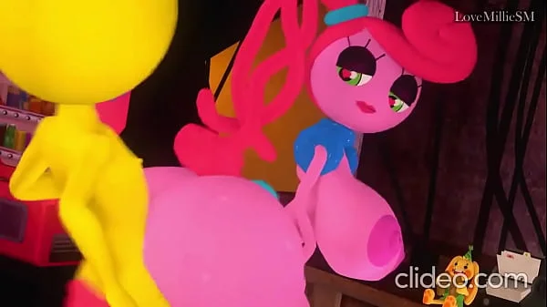 Mommy long legs plays with her new friend