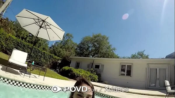 POVD Wet summer pool fuck with MESSY facial