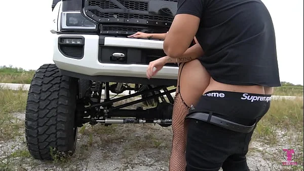Thic Booty Latina Lets me fuck her outside in public and In my Truck, she loved cum on her pussy feat. Victoria June