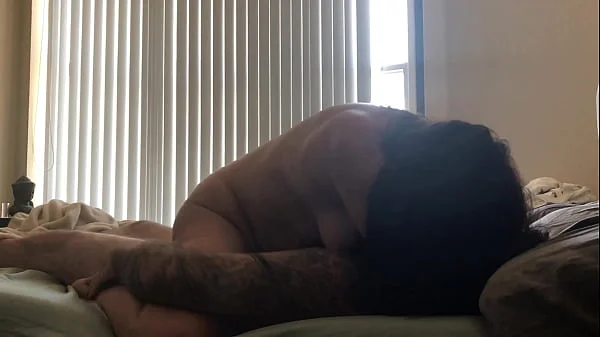 He cums inside her - mature milf riding orgasm
