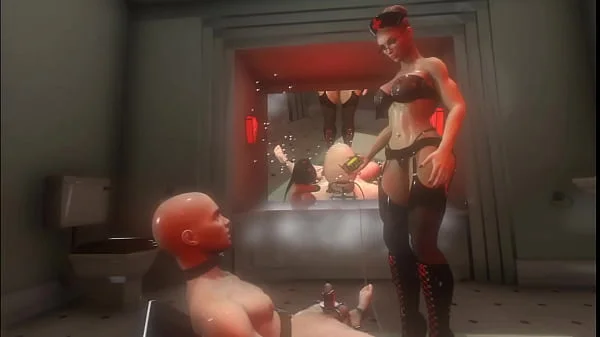 Citor3 3D SFM VR Sex Game Huge tits latex mistress electro stimulation precum riding and milking
