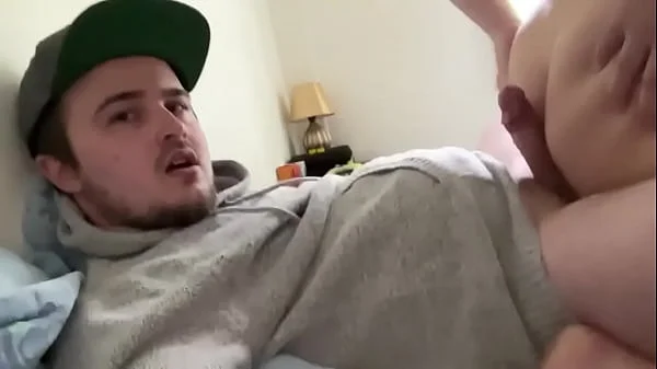 Assjob makes him cum in his own mouth!